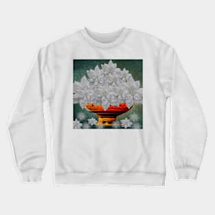 POINSETTIAS SPARKLING IN A BOWL Crewneck Sweatshirt